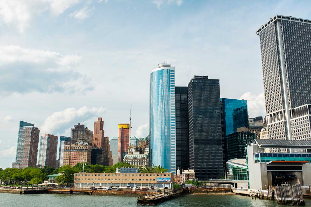 A view of Staten Island ferry pier, NYC.