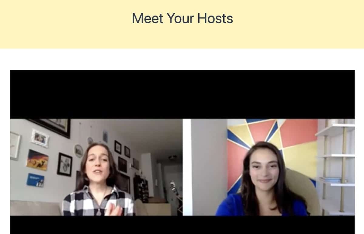 two female travel bloggers collaborating by co-hosting a virtual summit