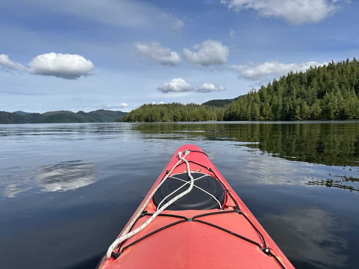 kayaking in Orca Cove in Ketchikan during an Alaska cruise with Holland America