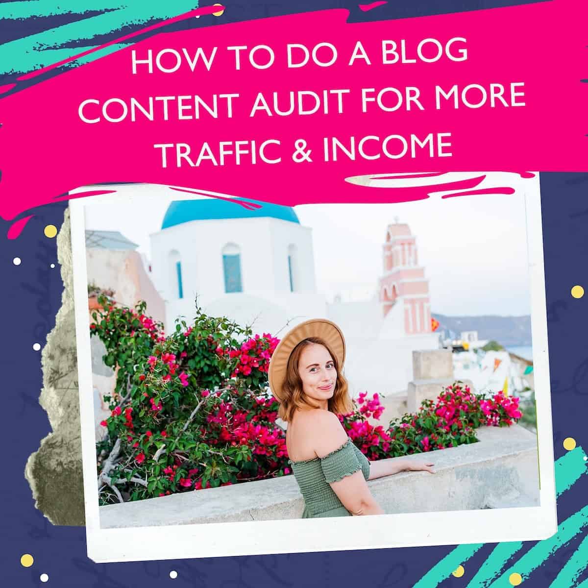 travel blogger and content audit specialist Lana Sitler posing in front of a pink flower garden