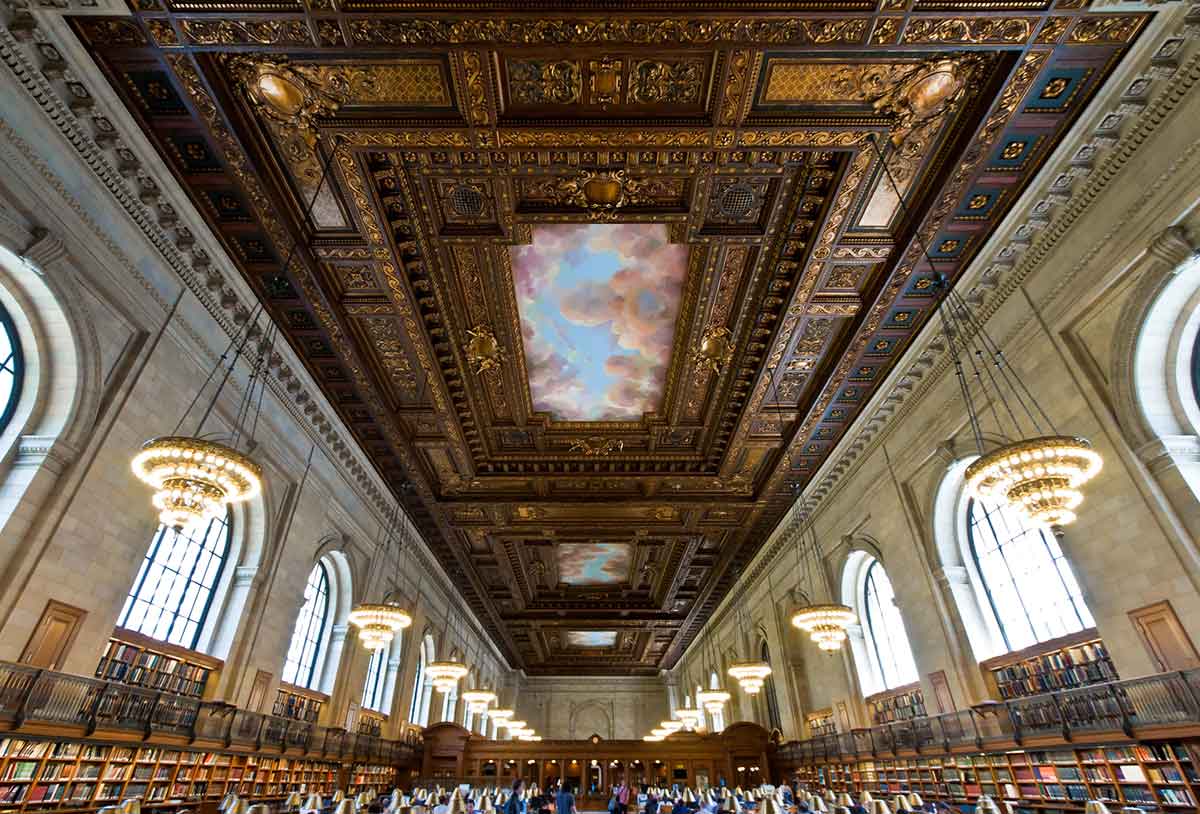 Rose main reading room in New York Public Library, NYC.